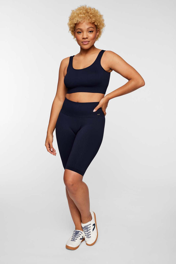 Ribbed Knit Bike Shorts