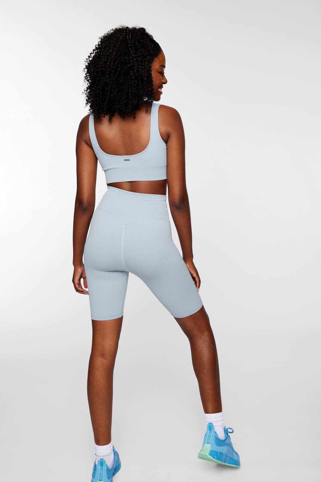 Ribbed Knit Bike Shorts