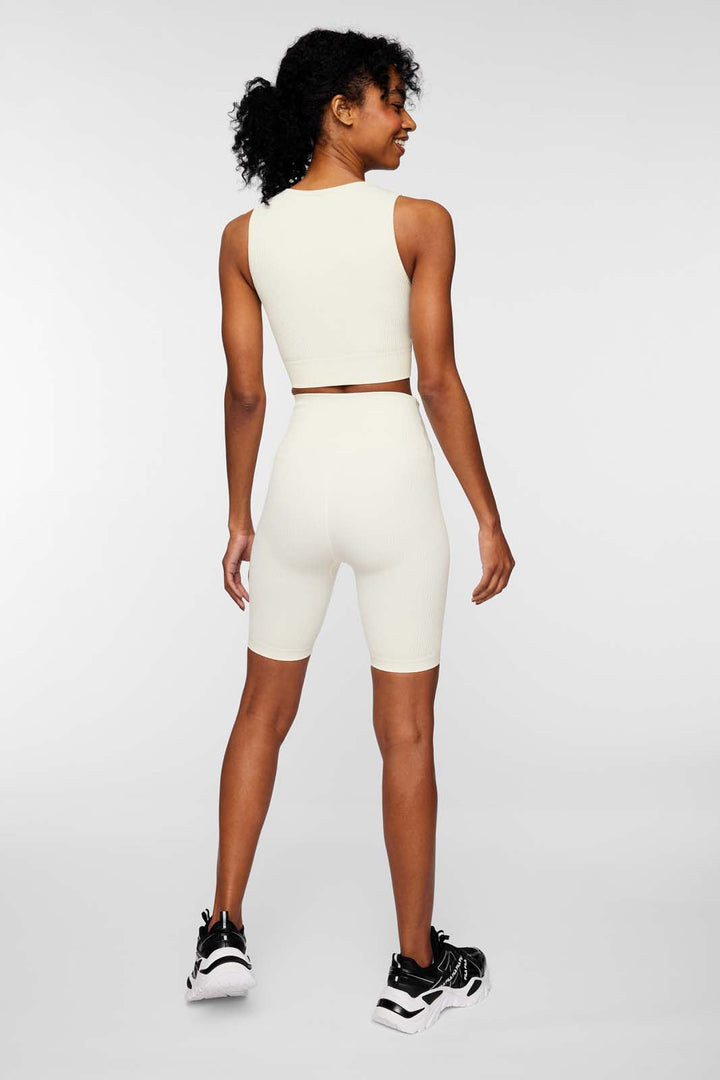 Ribbed Knit Bike Shorts