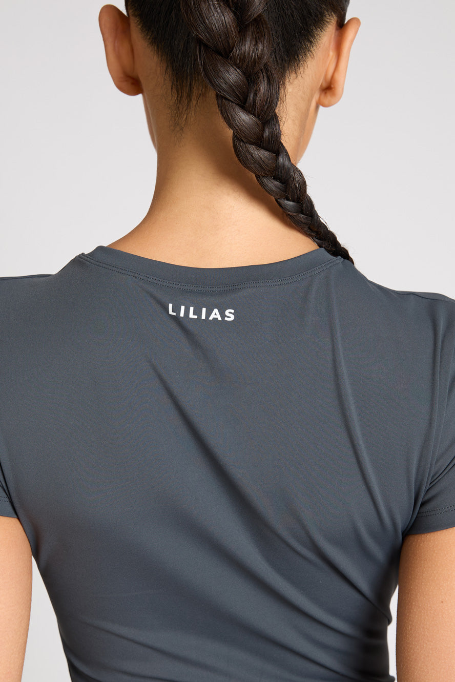 Core Short Sleeve Longline Top