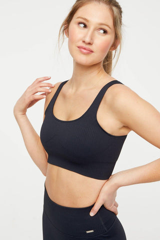 Ribbed Knit Sports Bra - Lilias Active