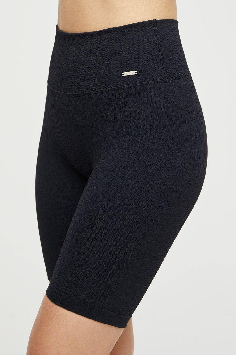 Ribbed Knit Bike Shorts - Lilias Active