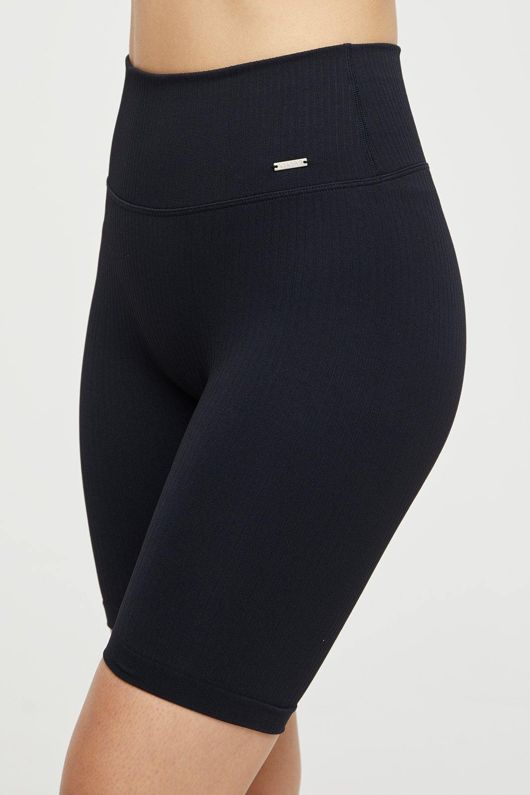 Ribbed Knit Bike Shorts - Lilias Active