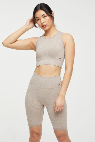 Ribbed Knit Bike Shorts - Lilias Active