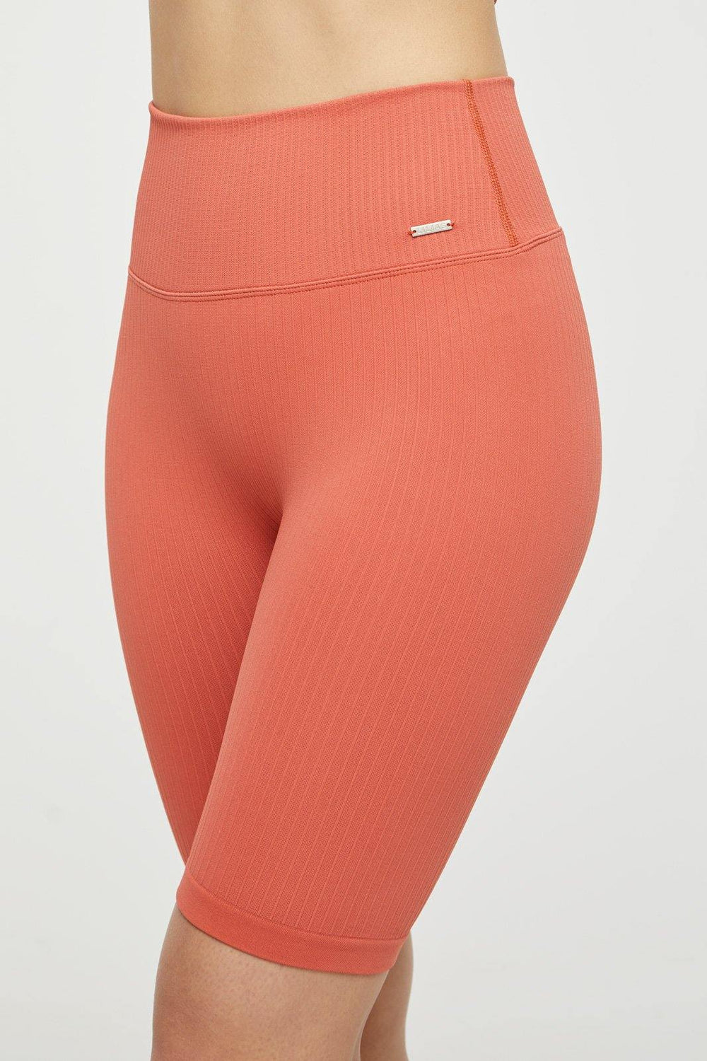 Ribbed Knit Bike Shorts - Lilias Active