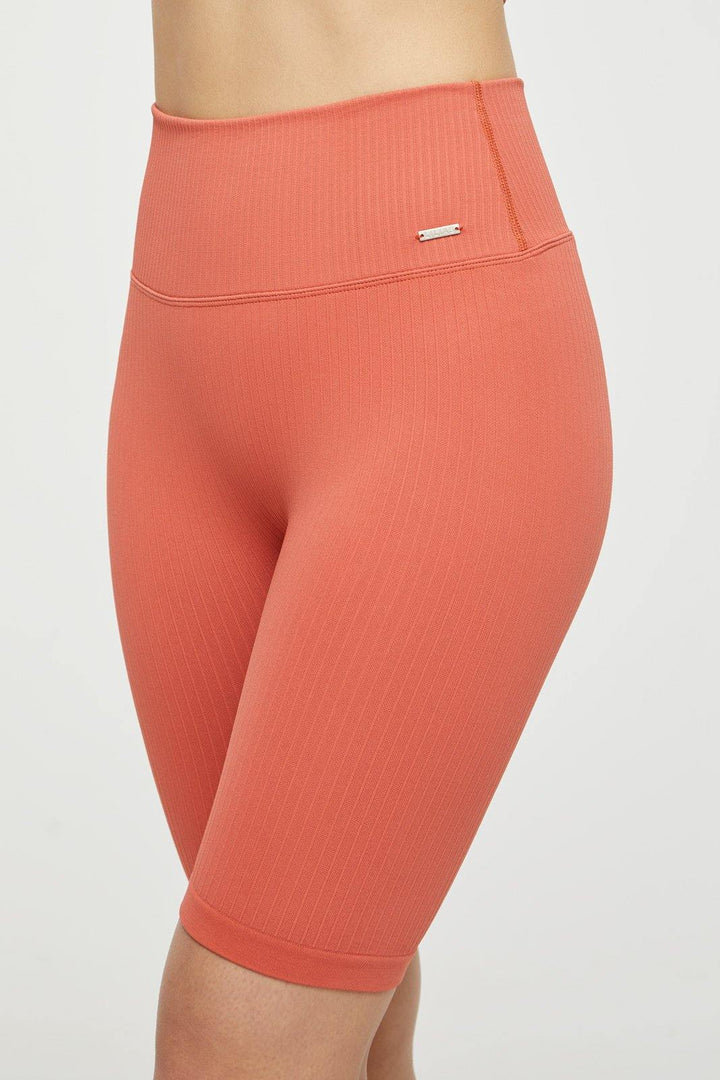 Ribbed Knit Bike Shorts - Lilias Active