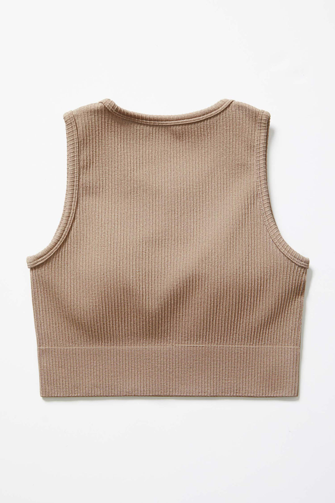 Ribbed Knit Longline Sports Bra - Lilias Active