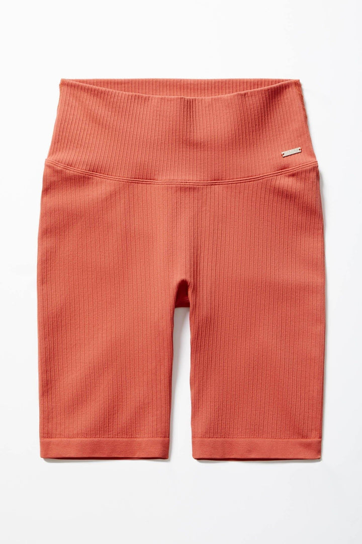 Ribbed Knit Bike Shorts - Lilias Active
