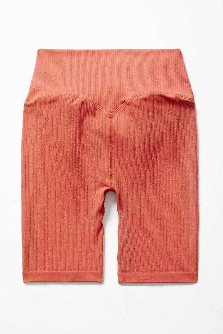 Ribbed Knit Bike Shorts - Lilias Active