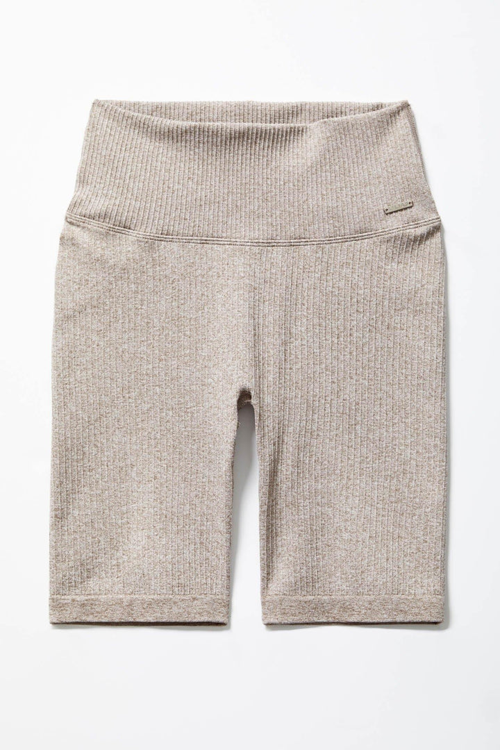 Ribbed Knit Bike Shorts - Lilias Active