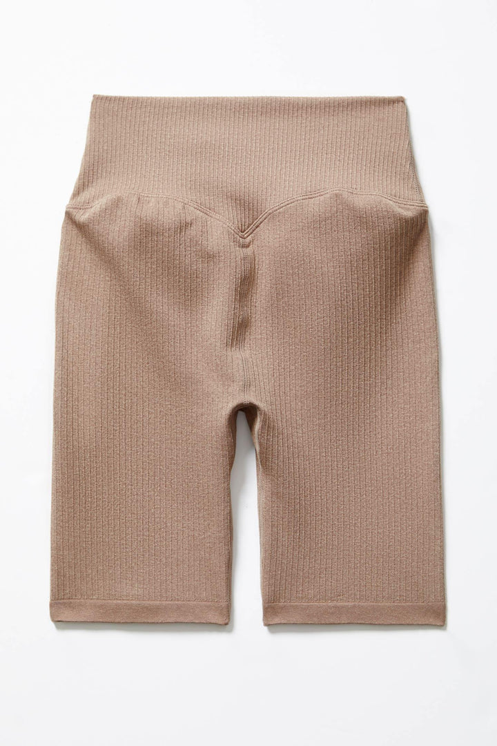 Ribbed Knit Bike Shorts - Lilias Active