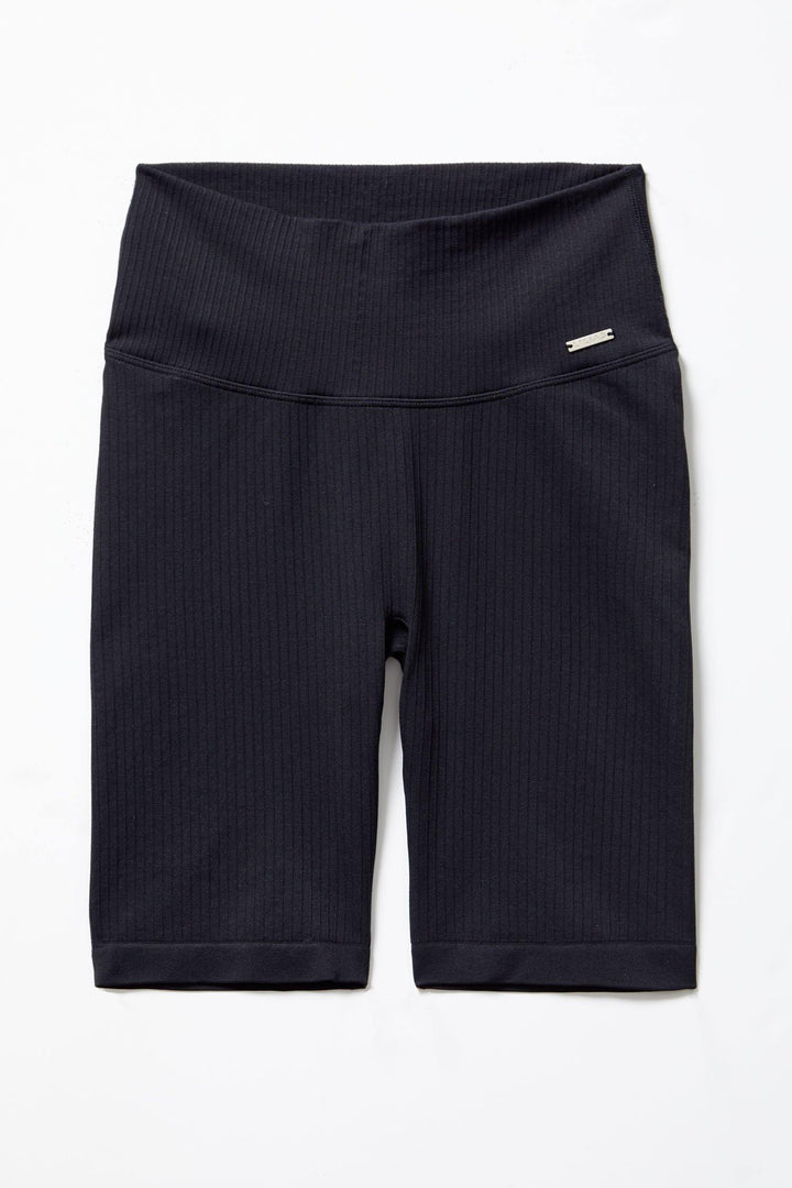 Ribbed Knit Bike Shorts - Lilias Active