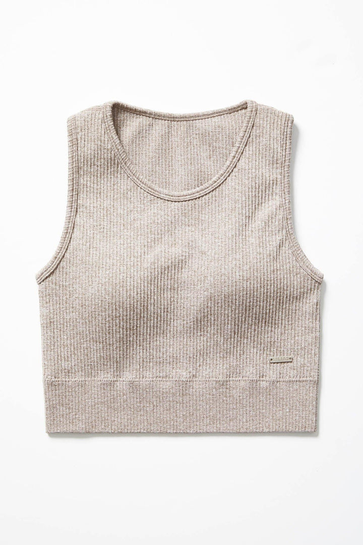 Ribbed Knit Longline Sports Bra - Lilias Active