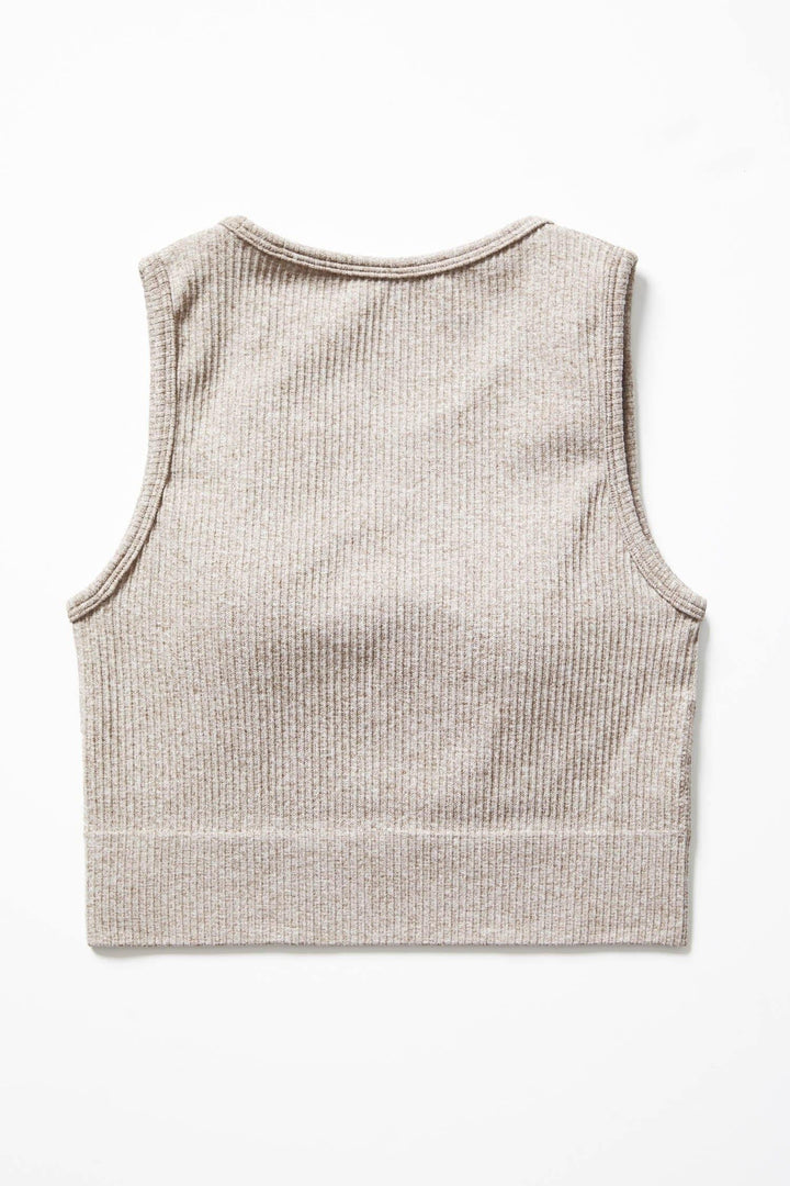 Ribbed Knit Longline Sports Bra - Lilias Active