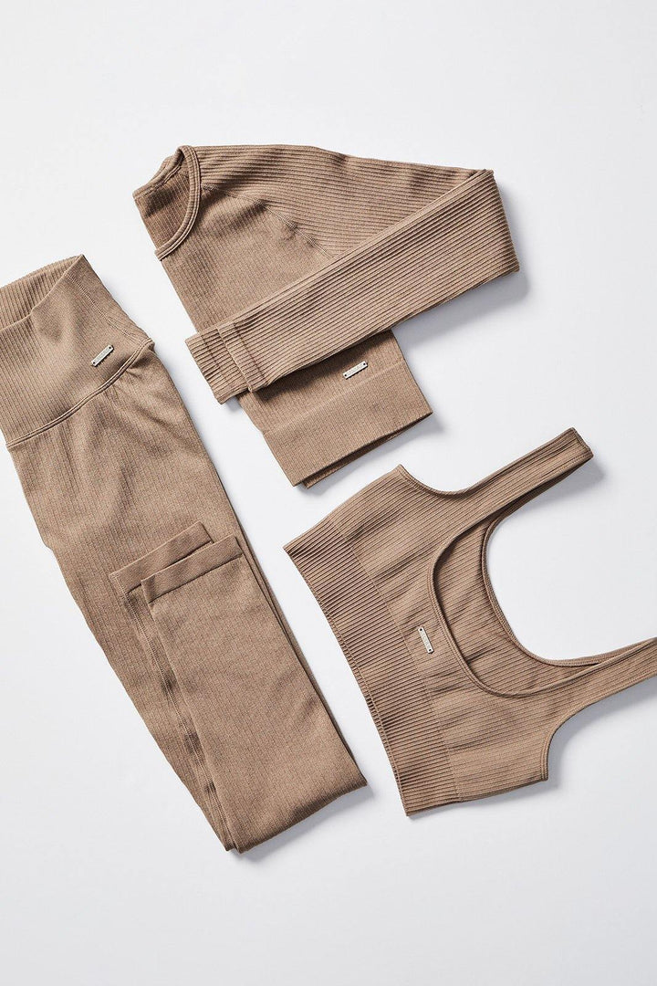 Ribbed seamless leggings set