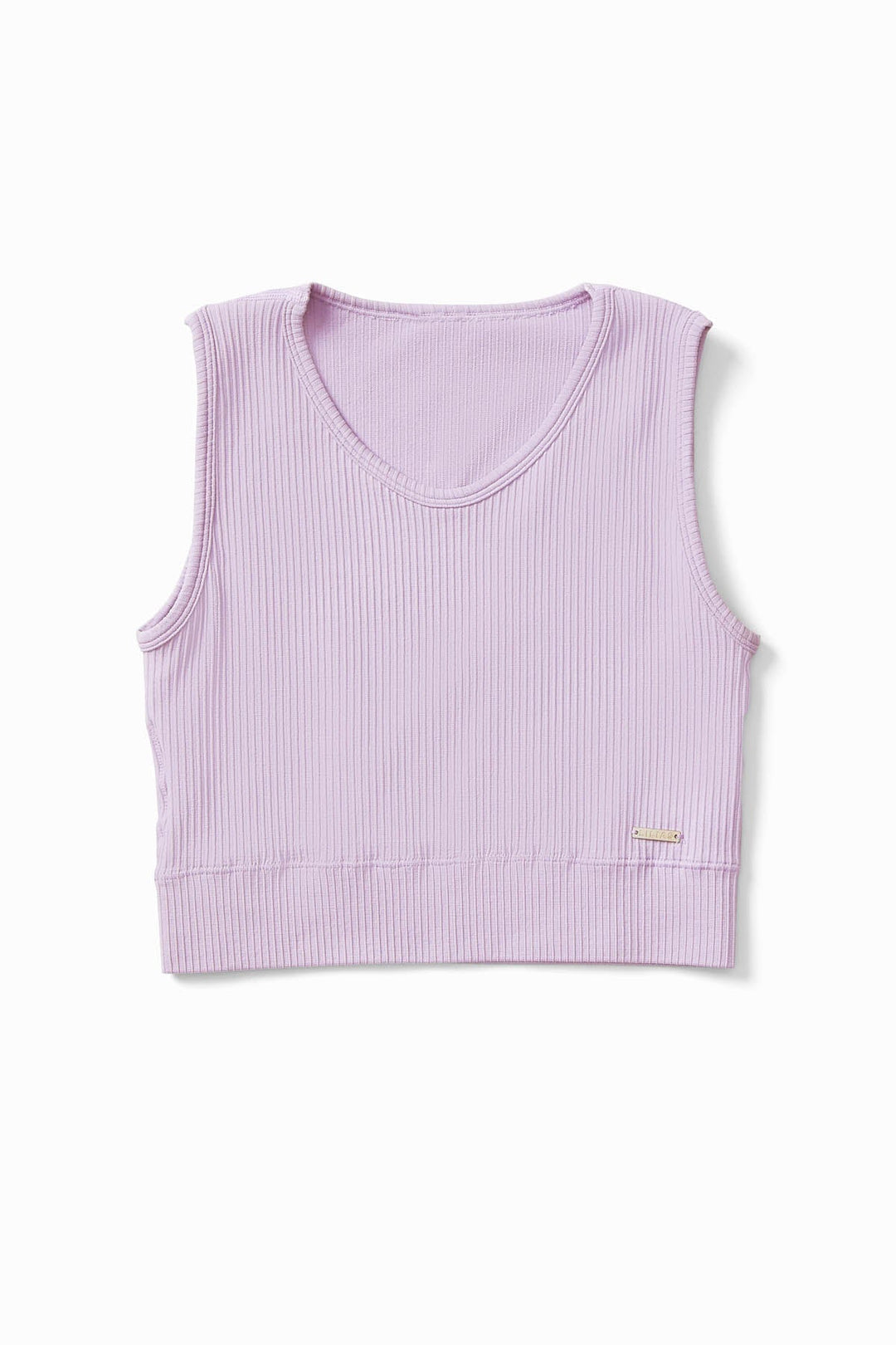 Ribbed Knit Longline Sports Bra