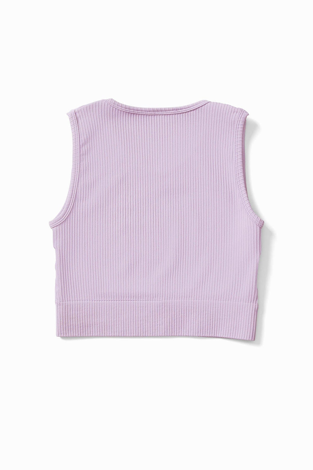 Ribbed Knit Longline Sports Bra