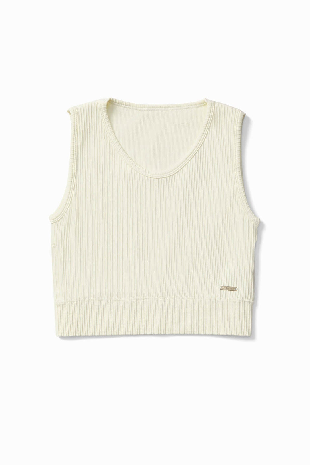 Ribbed Knit Longline Sports Bra