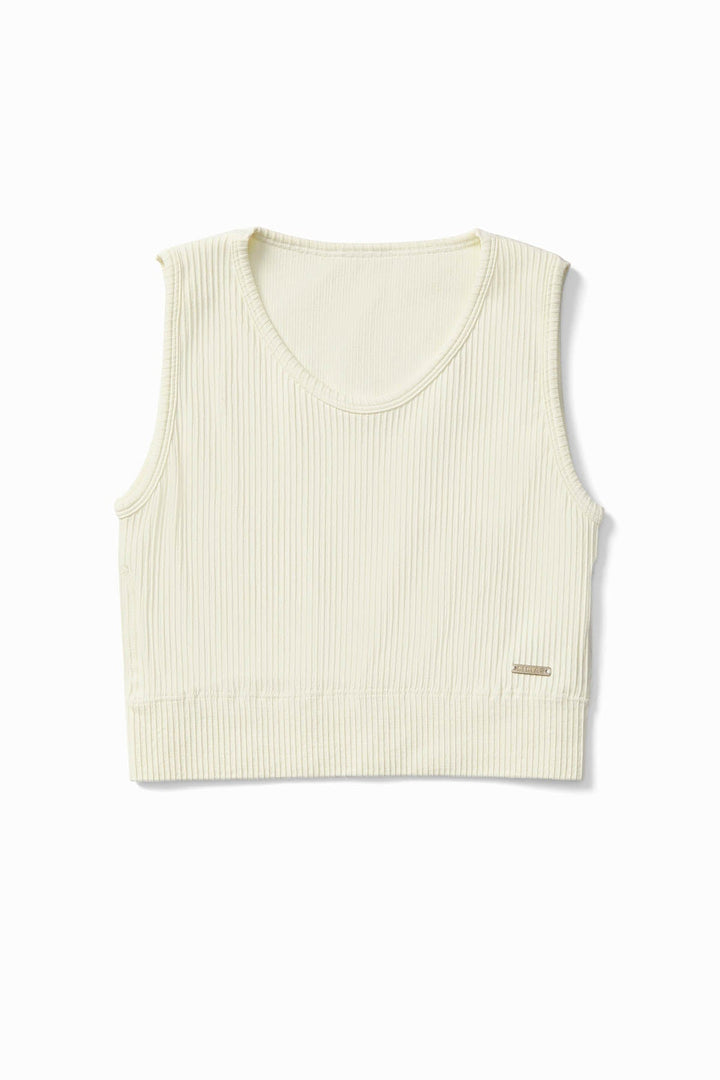 Ribbed Knit Longline Sports Bra