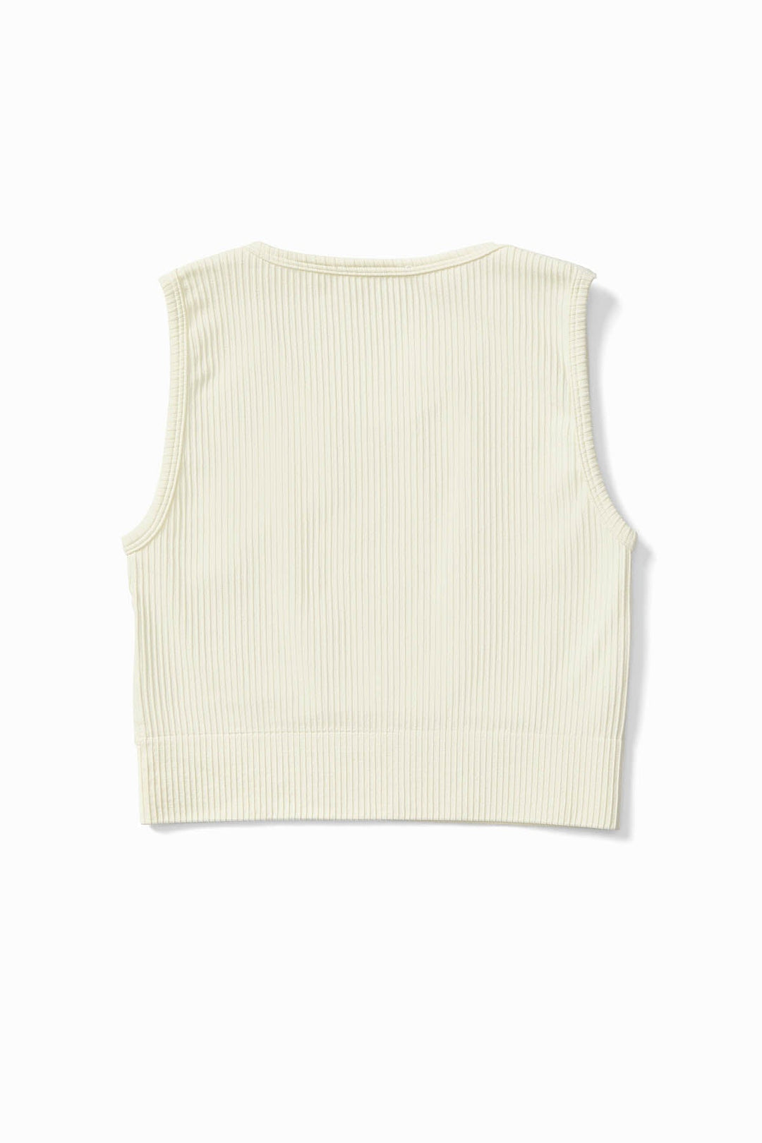 Ribbed Knit Longline Sports Bra