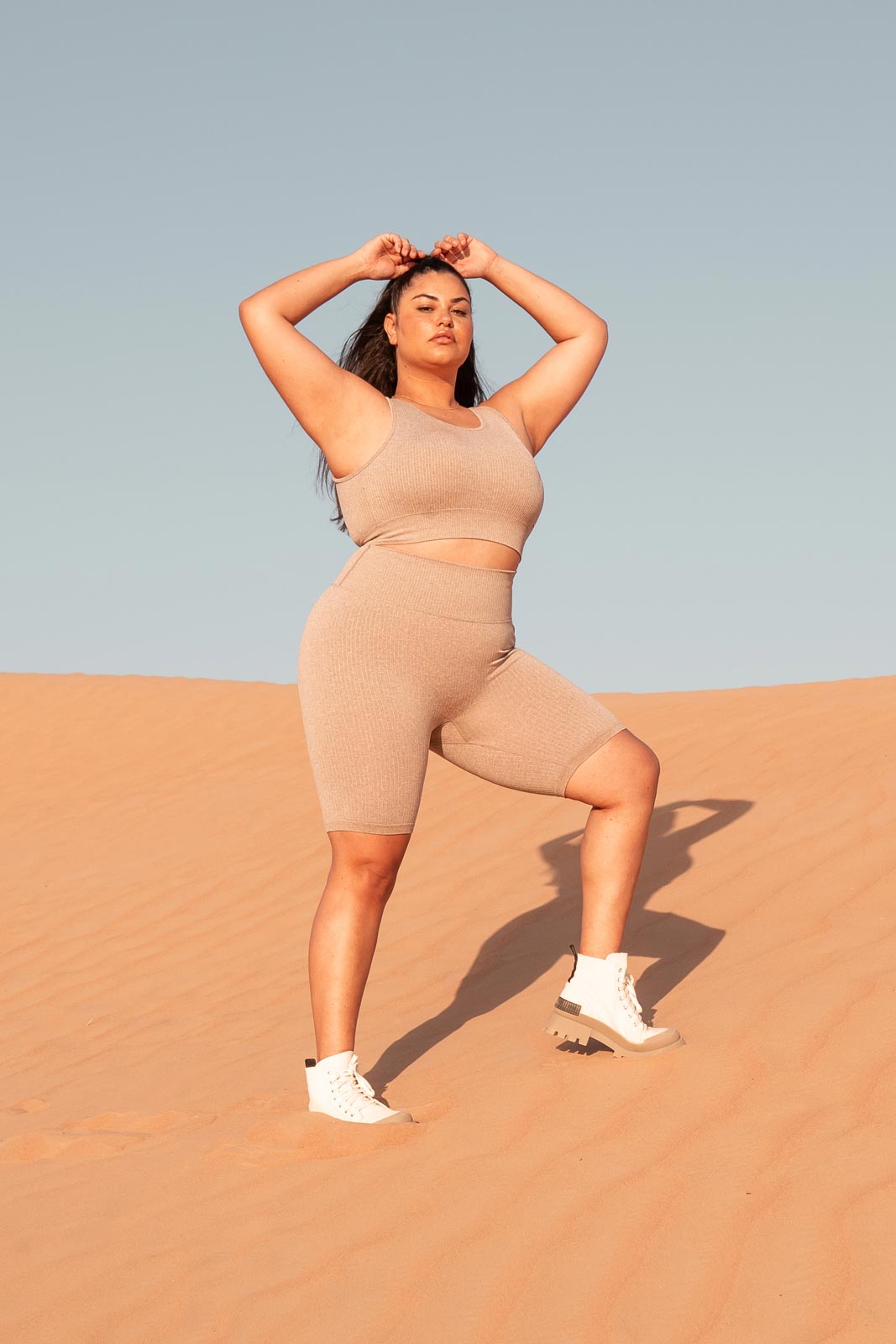 Ribbed Knit Bike Shorts