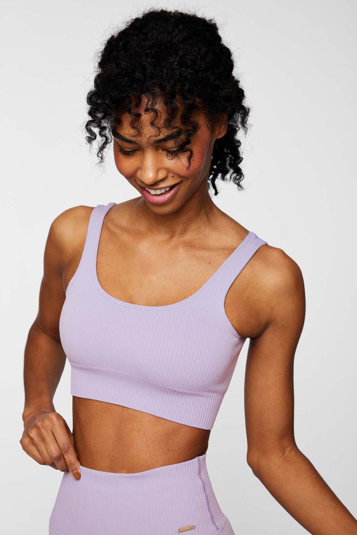 Ribbed Knit Sports Bra