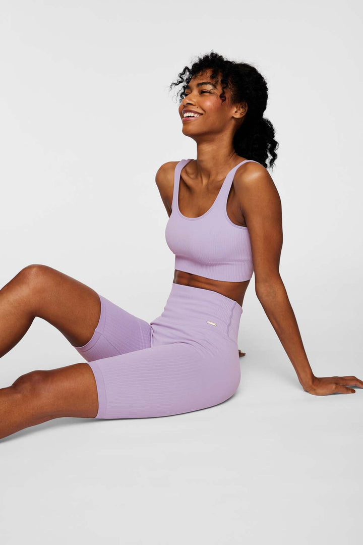 Ribbed Knit Sports Bra