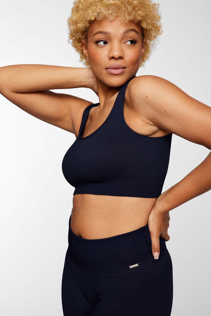 Ribbed Knit Sports Bra