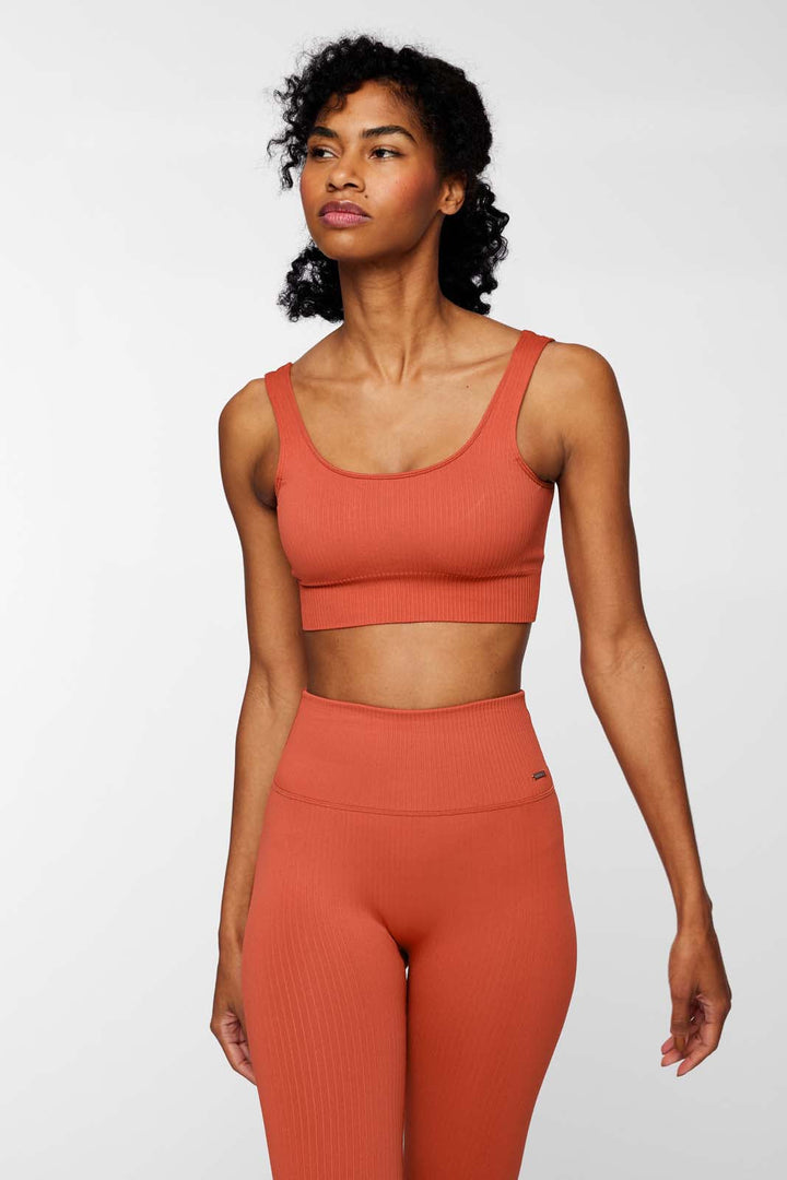 Ribbed Knit Sports Bra