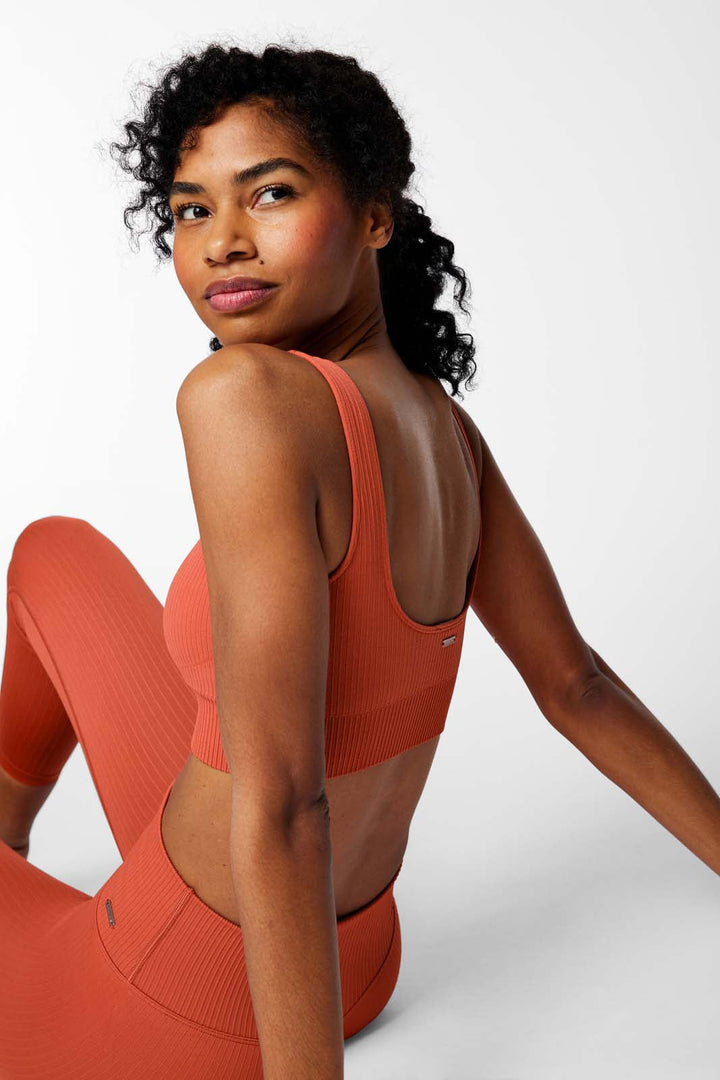 Ribbed Knit Sports Bra