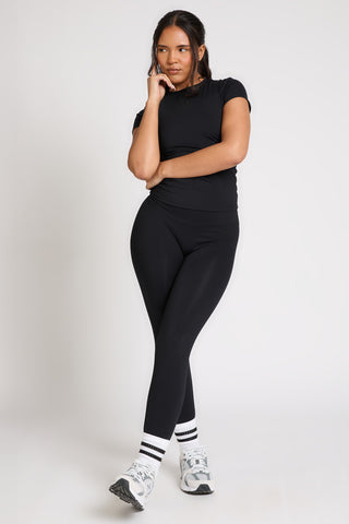 Core Short Sleeve Longline Top