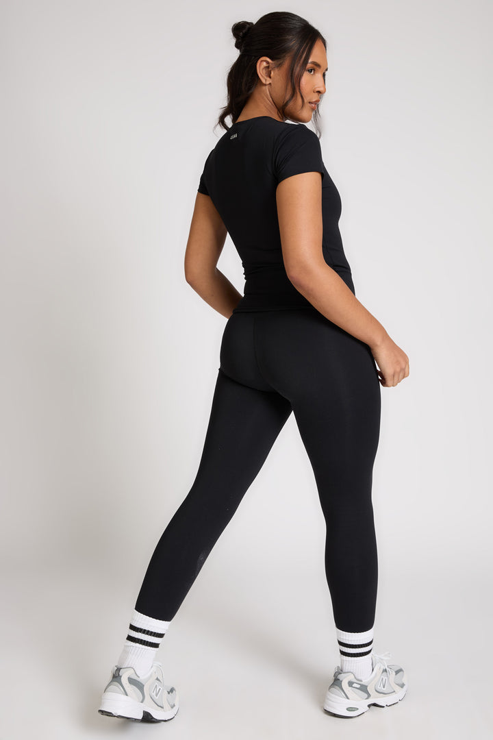 Core Short Sleeve Longline Top