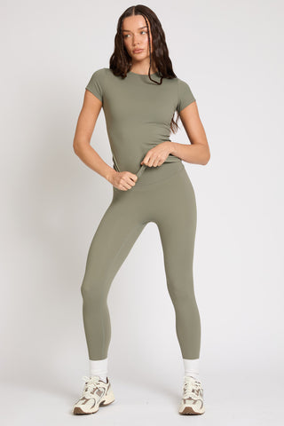 Core Short Sleeve Longline Top