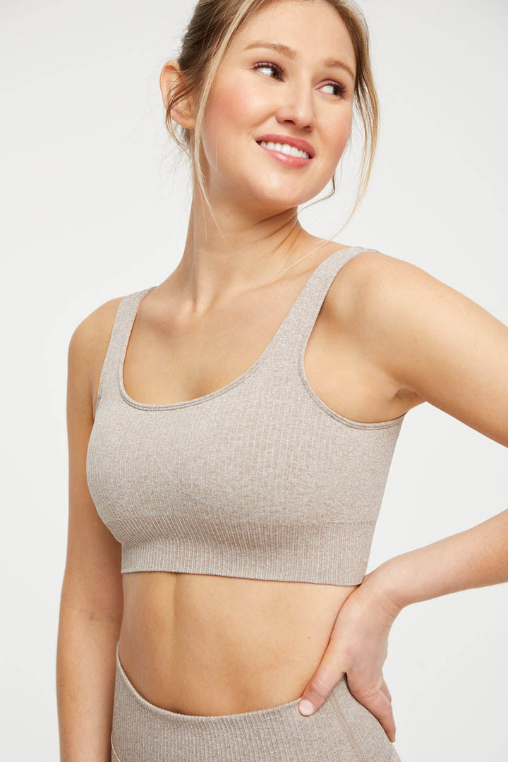 Ribbed Knit Sports Bra
