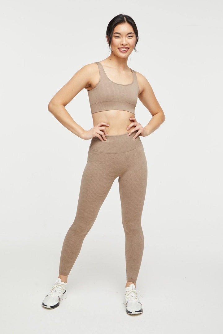 Ribbed Knit Sports Bra - Lilias Active