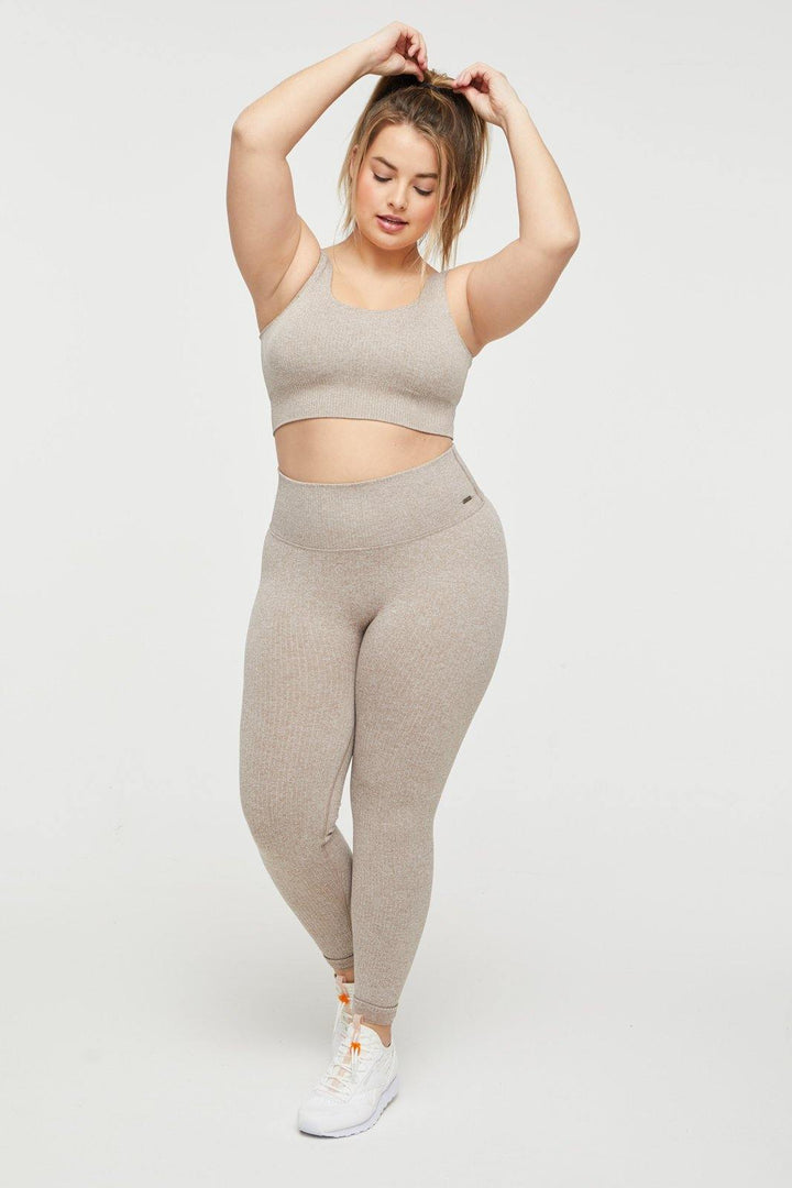 Ribbed Knit Sports Bra - Lilias Active