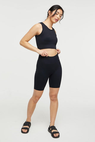 Ribbed Knit Bike Shorts - Lilias Active