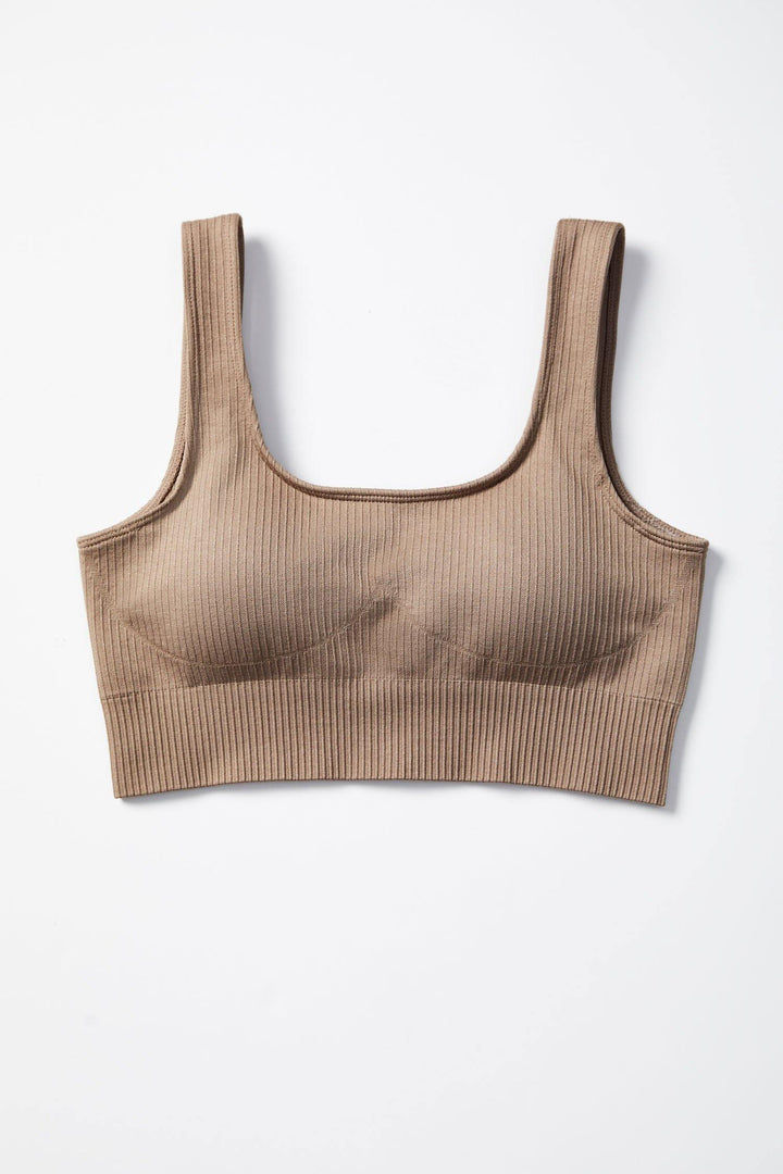 Ribbed Knit Sports Bra - Lilias Active