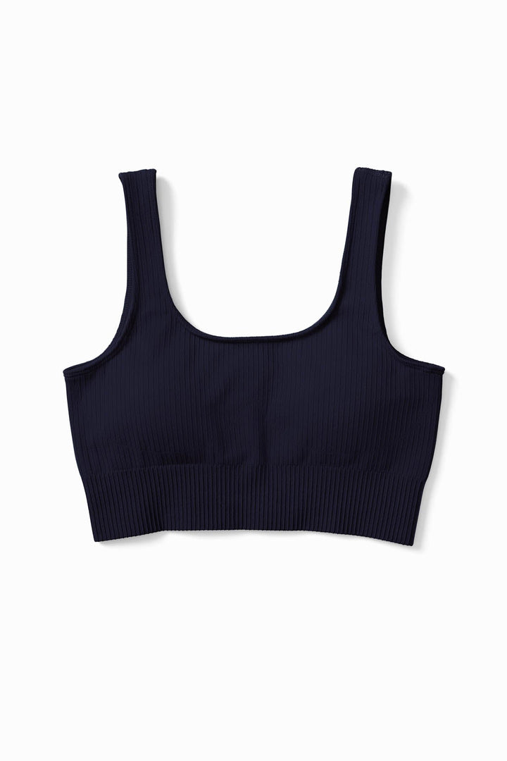Ribbed Knit Sports Bra